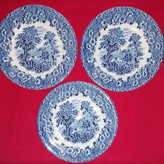 3 Vintage English Ironstone Tableware (Farm Scene)