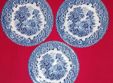 3 Vintage English Ironstone Tableware (Farm Scene)