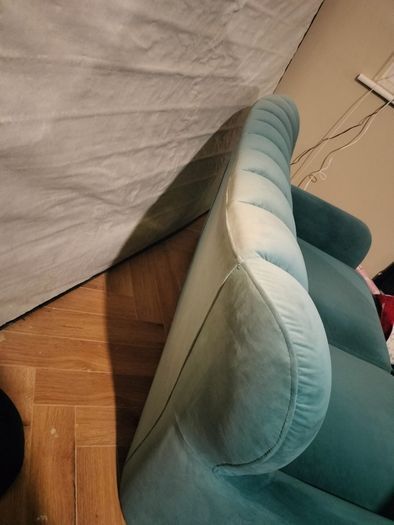 Pair of teal sofas for sale