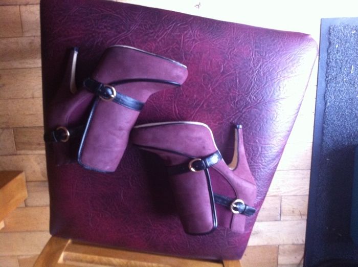 Dunnes purple ankle boots