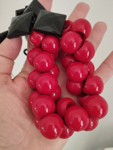 Vintage red and black necklace.