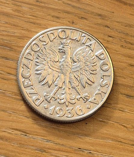 Poland 2 zlote silver coin 1936 Gdynia Seaport