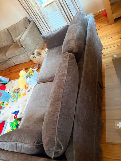 Feather And Down Two Seater Couch And Armchair