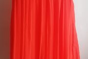 New Look Neon Orange Pleated Halterneck Shift Dress Size UK10 New With Tag CAN POST