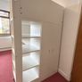 White Loft Bed with Integrated Desk & Storage Image 3