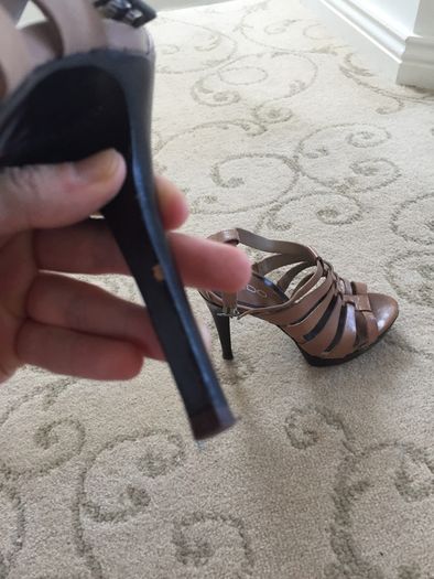 Tan high heels