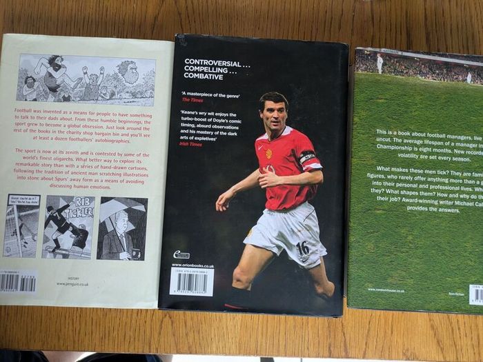 3 football books hardback
