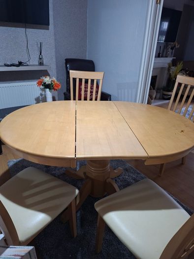 Dining table and chairs