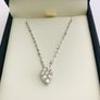9ct White Gold Diamond Pendant & Chain Image 2