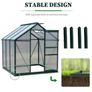 6 x 6ft Walk-In Polycarbonate Greenhouse Image 4