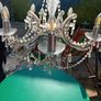 2 x silver 5 arm Chandelier Image 5