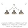 3 Light Chandelier   Polished Nickel Finish Image 4