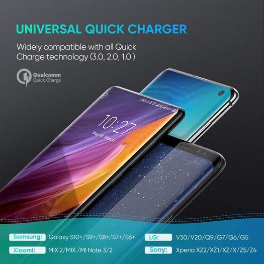 Ugreen QC 3.0 Dual USB Fast Charger 36W Wall Charger EU/UK Plug  (Brand New/Warranty)