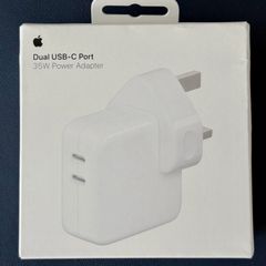 New-Sealed Genuine Apple Dual USB-C Port 35W Power Adapter A2676 MW2K3B/A