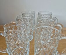Six Tankard Glasses