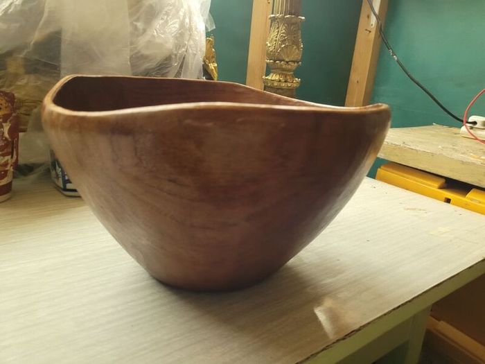 mid century teak wooden bowl