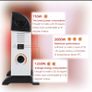 2 Electric Convector Heaters  2000W Image 2