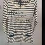 top Maison scotch size 3 nautical stripe top 12/14 navy & cream Image 8