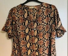 Statement Snakeskin Blouse Pluss Collection, Size 2XL