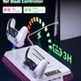 Cooling Station and Console Stand for PS5/Pro/Slim, Dual Controller Charging Station with Ambient RGB Lighting for PlayStation 5, PS5 Stand Controller Charger for Disc & Digital with Cooling Fan Image 3
