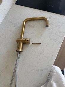 Brass kitchen tap