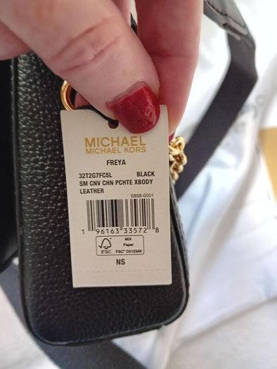 Michael Kors Freya small convertible Pebbled Leather Crossbody Bag - Black - BNWT RRP 250