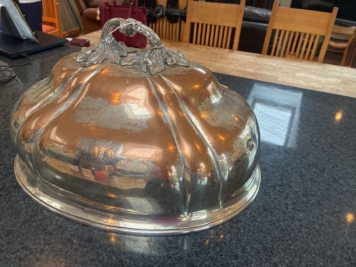 Antique Silver Plated Meat Cover. Price reduced by 50%