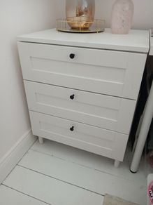 IKEA chest of 3 deep drawers  60cm W x 57cm D x  73cm H inc legs