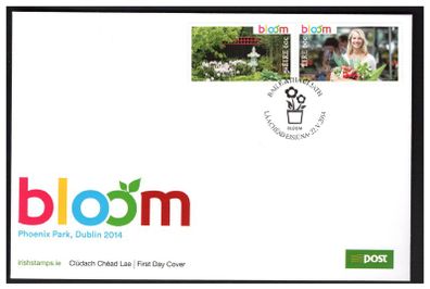 2014 Ireland Bloom Commemorative Stamps An Post First Day Cover (FDC)