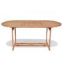 Garden Table 180x90x75 cm Solid Teak Wood Image 2