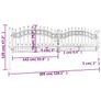 Fence Gate with Spear Top Black 305x75 cm Image 6