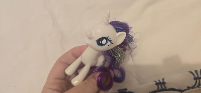 Rarity Glitter Tinsel Brushable 3inch Reboot MLP G4.5 G4 My Little Pony