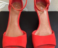 Ladies Orange Suede Leather  Wedges by Next