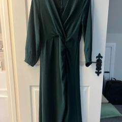 NEW Zara Forest Green Midi Dress - Size 12 / Size Large
