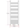 Bathroom Central Heating Towel Rail Radiator Straight 500 x 1732 mm Image 8