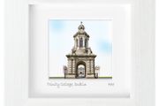 Trinity College, Dublin, mini framed print, by artist Helen Mathews