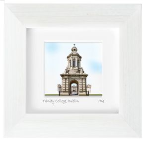 Trinity College, Dublin, mini framed print, by artist Helen Mathews
