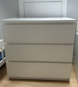IKEA MALM Chest of 3 Drawers, White
