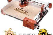 CNC Router Machine, 100W Spindle, 3-Axis Wood Engraving Milling Machine, with 400 x 400 x 95 mm Working Area, Linear Rail, Aluminum Alloy Structure, for Wood Acrylic Plastic Carving Cutting
