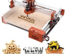 CNC Router Machine, 100W Spindle, 3-Axis Wood Engraving Milling Machine, with 400 x 400 x 95 mm Working Area, Linear Rail, Aluminum Alloy Structure, for Wood Acrylic Plastic Carving Cutting