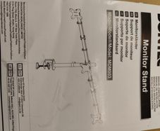 Gas spring monitor stand arm for 3 screens