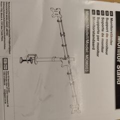 Gas spring monitor stand arm for 3 screens