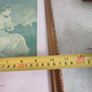 RARE FIND OLD ANTIQUE Classic in Vintage Wooden and Gilded Plaster Traditional Little Girl Portrait Print Frame Art French Country Girl. Image 7
