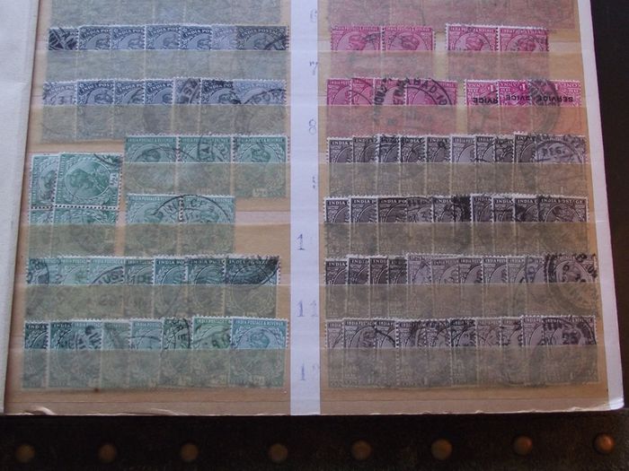 A nice collection of Stamps from India, presented in the stock book