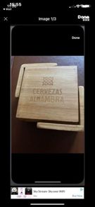 Cervezas Alhambra Timber Coaster Set
