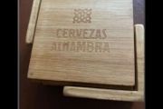 Cervezas Alhambra Timber Coaster Set