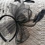 Black feather fascinator Image 2