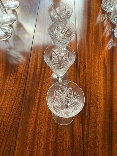4 Waterford Crystal Dunmore sherry glasses