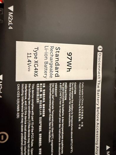 BRAND NEW Dell XPS 17 / Precision 97Wh Battery (XG4K6) + Tools