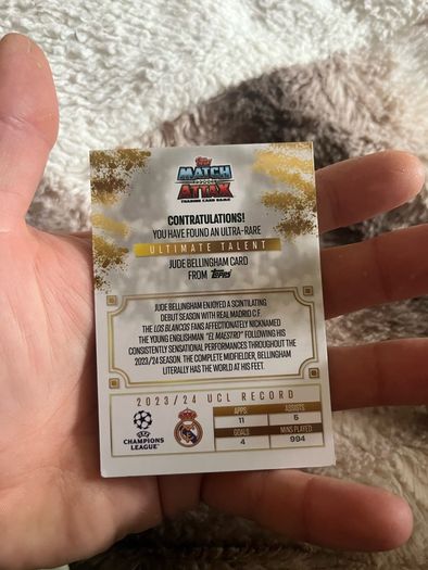Bellingham Ultimate talent card